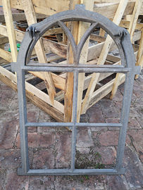 Tall Cast Iron Arched Casement Windows / Folding Cast Iron Mirror Frames