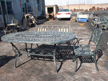 Open Air Balcony Courtyard Cast Iron Garden Table And Chairs Modern Leisure