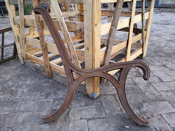 Wood Cast Iron Bench Ends Leg / Decoration Cast Iron Park Bench Parts