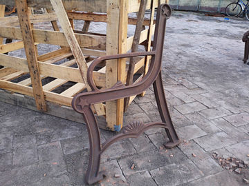 Living Room Wood Slats Antique Cast Iron Bench Ends Art Design Erosion Resistance