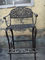 Classic Metal Cast Iron Table And Chairs Black For Home Decoration
