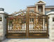 Villa Electroplated Cast Iron Gates / Courtyard Metal Driveway Gates