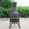 Charcoal And Wood Cast Iron Garden Chimney Antique Cast Iron Fireplace Corrosion Resistance