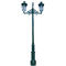 Twin Head Sand Cast Iron Lamp Post Decorative Street Lamp Post Pole
