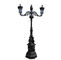 Antique European Triple Head Cast Iron Lamp Post Anti Corrosion For Park Decorative