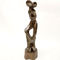 Natrual Metal Bronze Lover Cast Iron Angel Statue Life Size / Cast Iron Garden Ornaments
