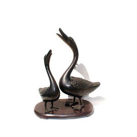 Outdoor / Indoor Cast Iron Animal Statues / Bronze Swan Sculpture