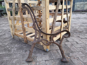 Patio Benches Street Leisure  Cast Iron Antique Cast Iron Legs Modern Plastic Wood Slat