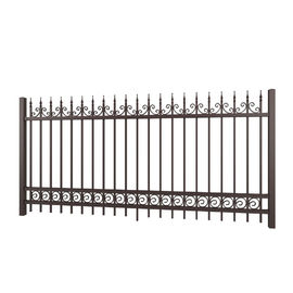 Fancy Designed Solid Decorative Wrought Iron Fence For Yard , Paint Coating