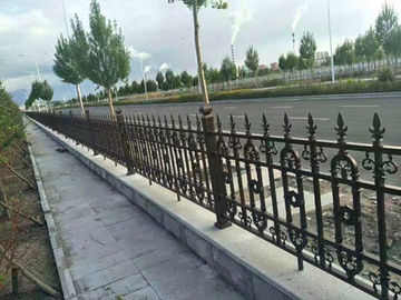 Galvanized Cast Iron Fence Panels Powder Coated Surface Treatment Decorative Metal Fence