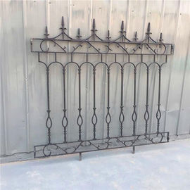 Decorative Wrought Iron Fence Erosion Resistance Ornamental Fence Panels