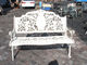 Rattan White Cast Iron Table And Chairs / Antique Metal Outdoor Armchair