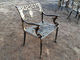 French Style Cast Iron Outside Table And Chairs Antique Bronze For Park