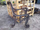 Park Garden Wooden Cast Iron Bench Ends Antirust For Street Furniture