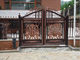 Villa Electroplated Cast Iron Gates / Courtyard Metal Driveway Gates