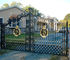 Black Mat Ornamental Fences And Gates / Decorative Metal Garden Gates