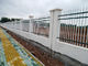 Yard Decoration White Cast Iron Fence Grills / Custom Wrought Iron Fence