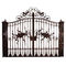 Security Entrance Cast Iron Decor Gate / Double Entry Ornamental Metal Gates